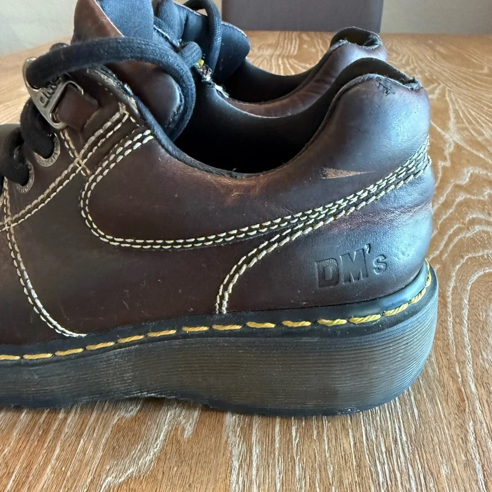 DR. MARTENS Vintage 9806 Brown Leather Chunky Oxford‎ Platform Y2K Women’s Sz 8